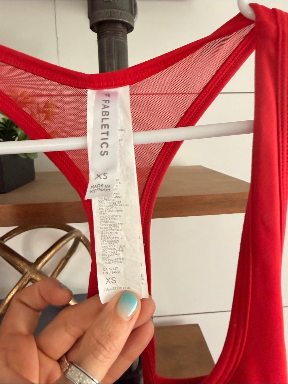 Fabletics Bright Red Racerback Tank - Picture 2 of 5
